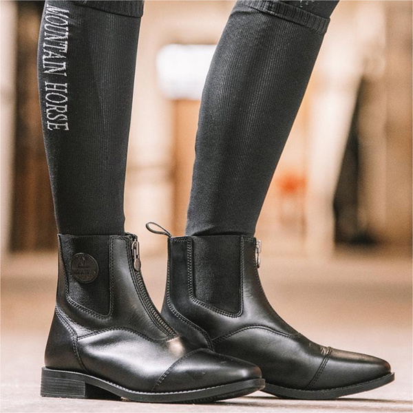 2026 Mountain Horse Womens Freedom Front Zip Paddock Boots 110510100 - Black